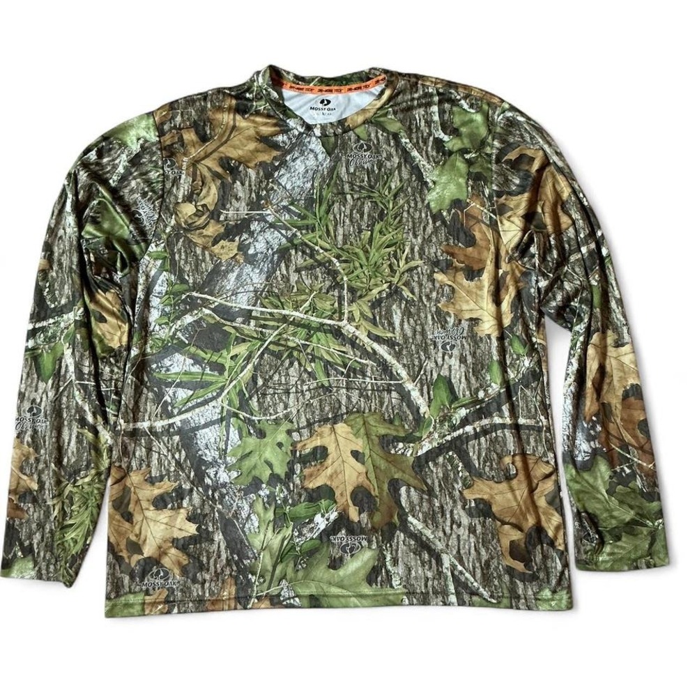 Mossy Oak Obsession Camo Long‎ Sleeve Shirt Dri-More Tech Men's